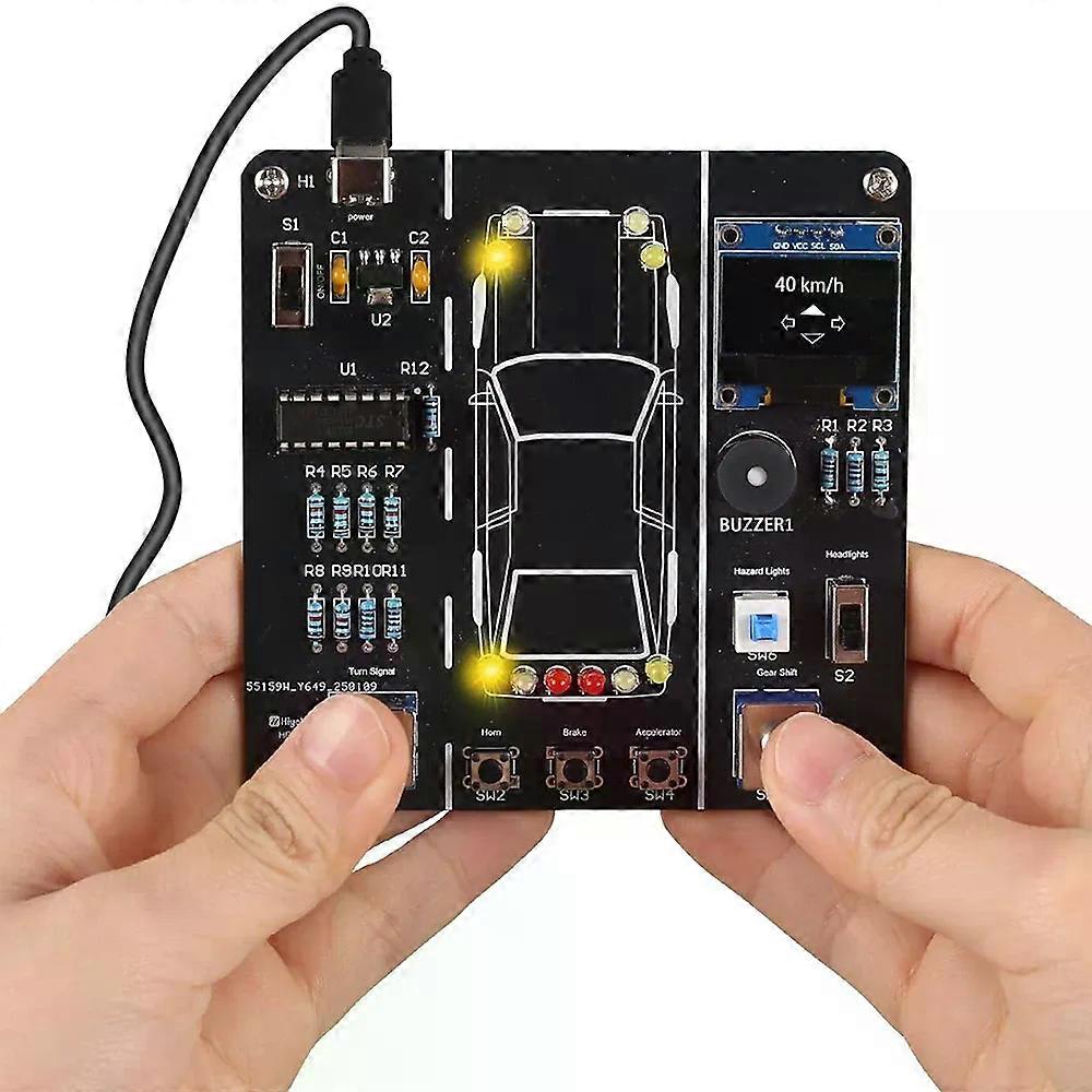 DIY Electronics Project Car Driver Simulator Kit STEM Soldering Practice Car Driving Simulation Solder Kit for School Learning