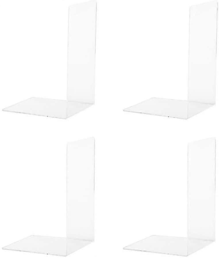 2 ζεύγη Bookends σαφές ακρυλικό βιβλίο διοργανωτή βιβλίο τελειώνει, Bookends