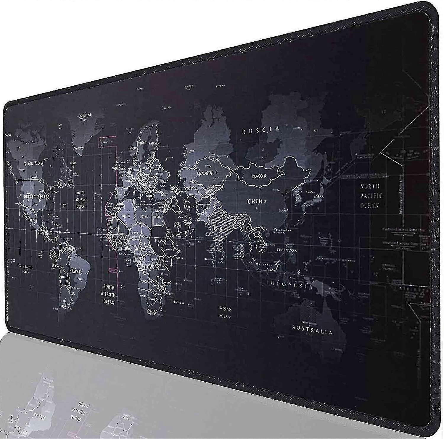 Gaming Mouse Pad: Large Portable Desktop Mat World Map Mouse Pad Waterproof