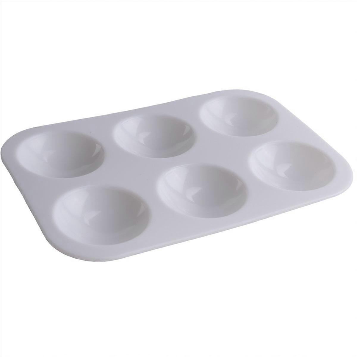 White Watercolor Palette, 6 Well Rectangular Paint Palettes 50PCS