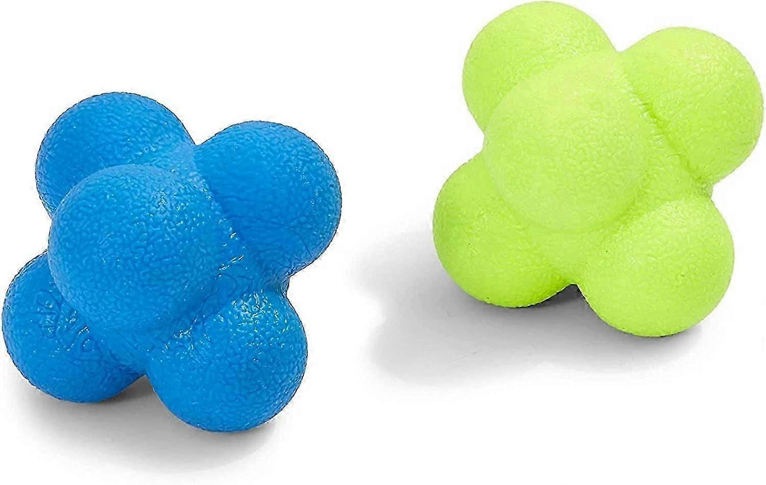 Rubber Reactive Bounce Balls for Coordinated Agility Speed Reflex Training (2-Pack)