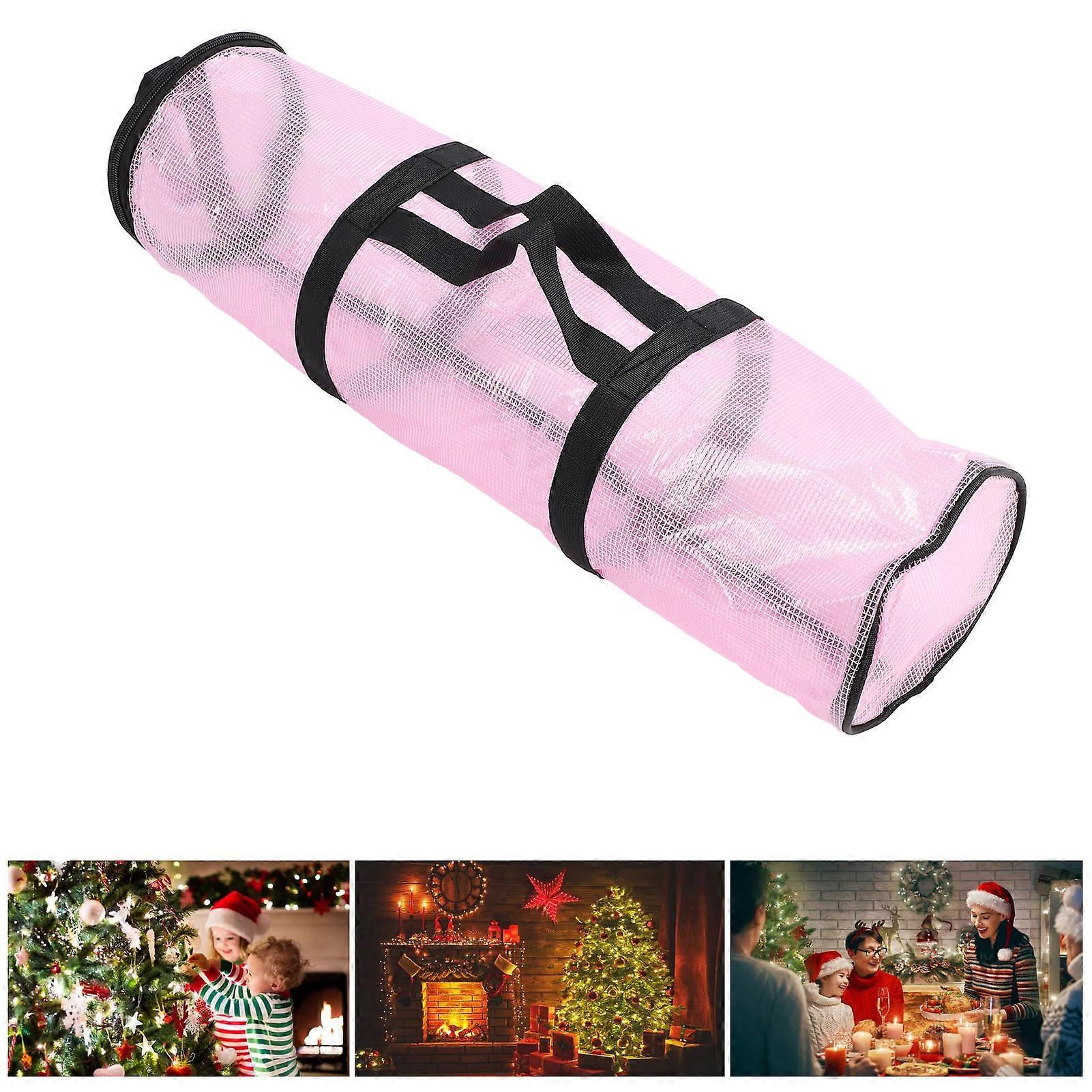 Wrapping Paper Storage Bag Large Capacity Transparent Foldable Reusable Water Proof Portable Present Wrap Organizer for Storing Multiple Rolls Transp