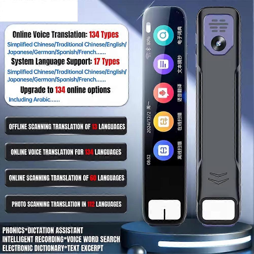 Offline Translation Pen Voice Translator Smart AI Scan Reader 150+ Language Point Reading Scanner Cloud Homework Helper