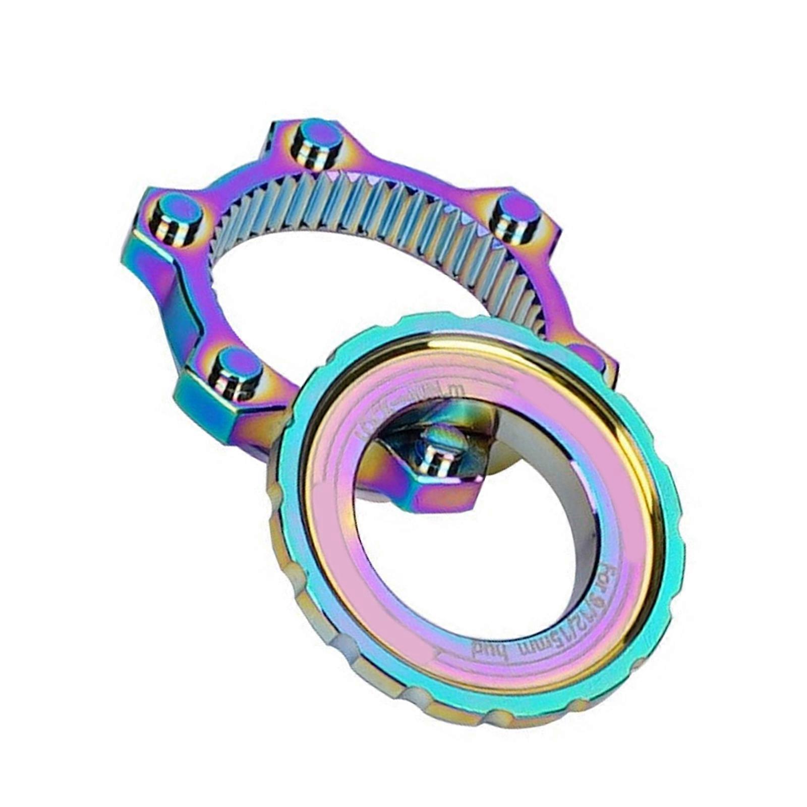 Bicycles Center Lock Adapter with Lock Rings 6 Bolt Disc Brake Rotators Adapter Hub Spacer Cycling Part Enduring  Colorful
