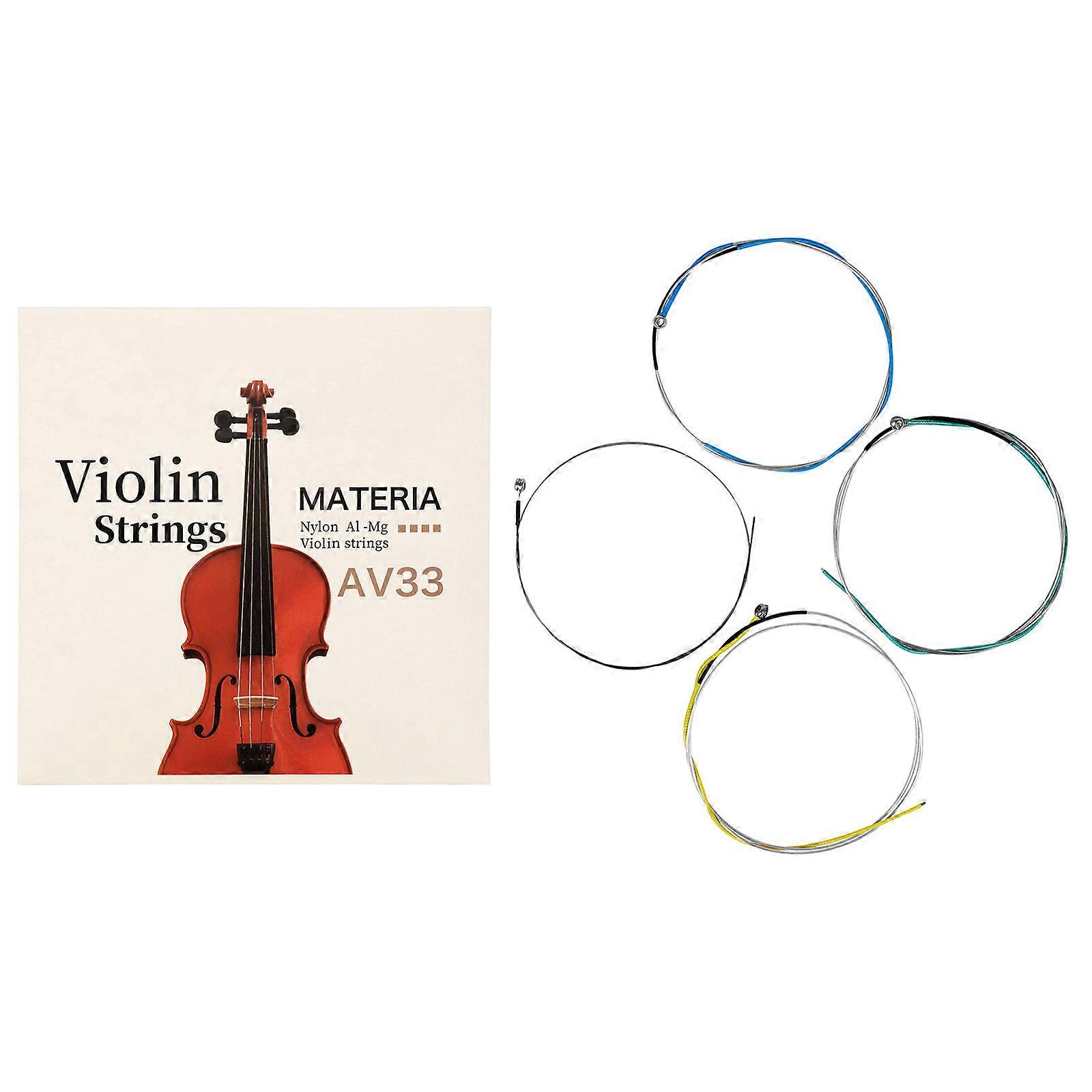 Universal AV33 Violin Strings Set Replacement Nylon  Violin Fiddle String Violin Instrument Accessories Rustproof Multicolor