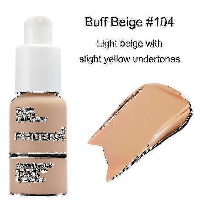 Phoera Matte Block Defect Cream Foundation (color Number: 104)