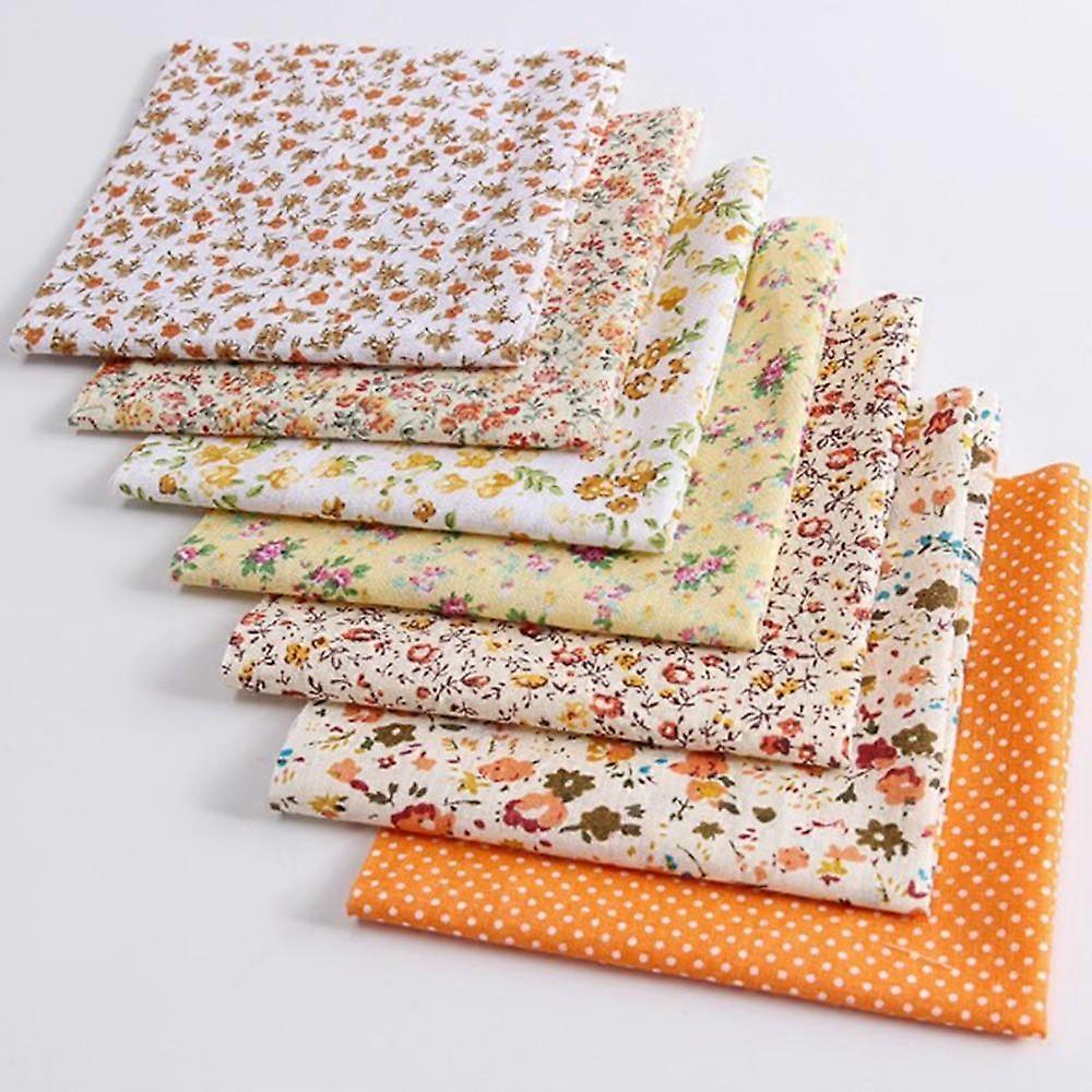 DIY Sewing Essential 7 Piece Assorted Cotton Fabric Bundle with Mixed Patterns