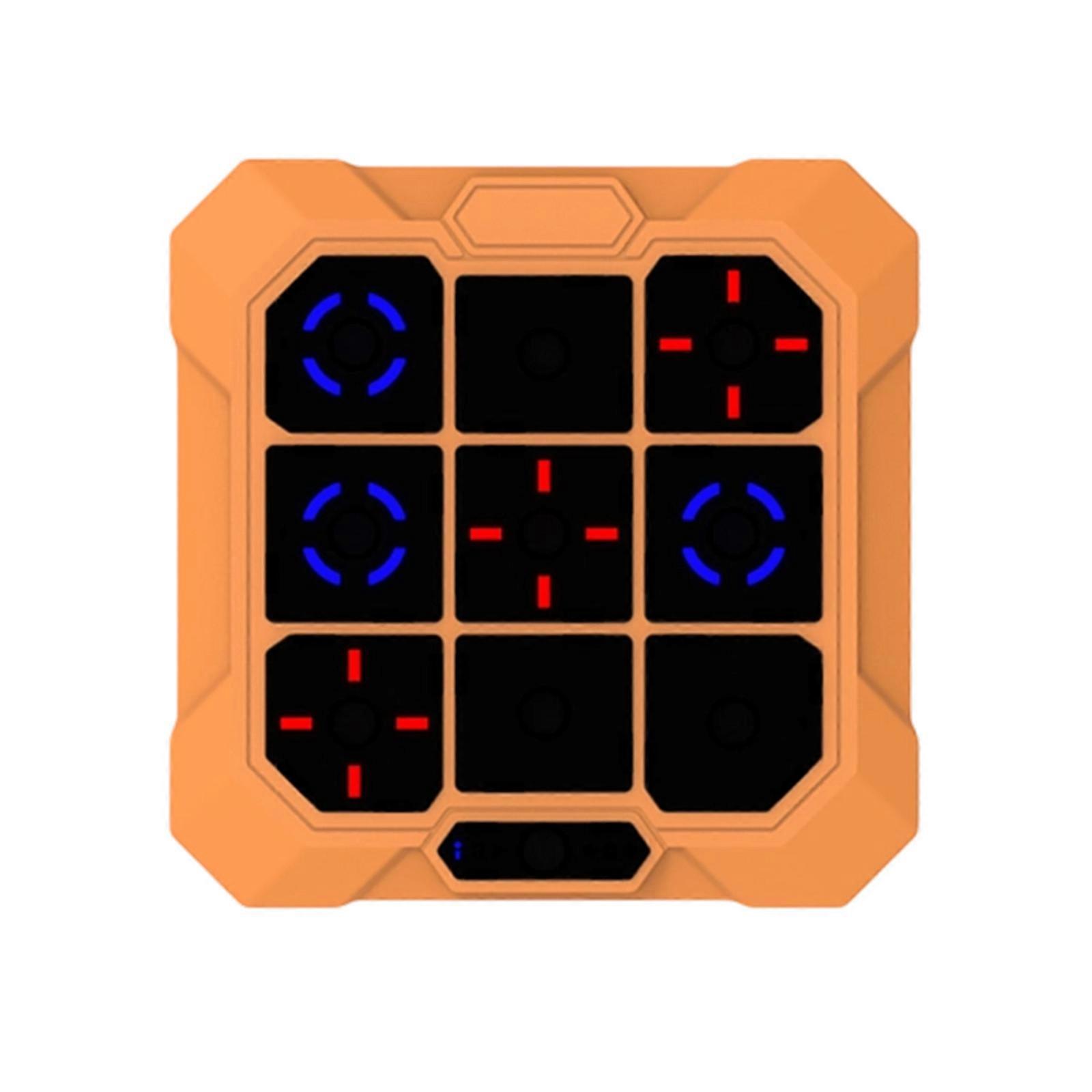 6 in 1 Tic Tacs Toe Bolt Game Handheld Puzzle Game Console Travel Game for Educational and Memory Growth  Orange