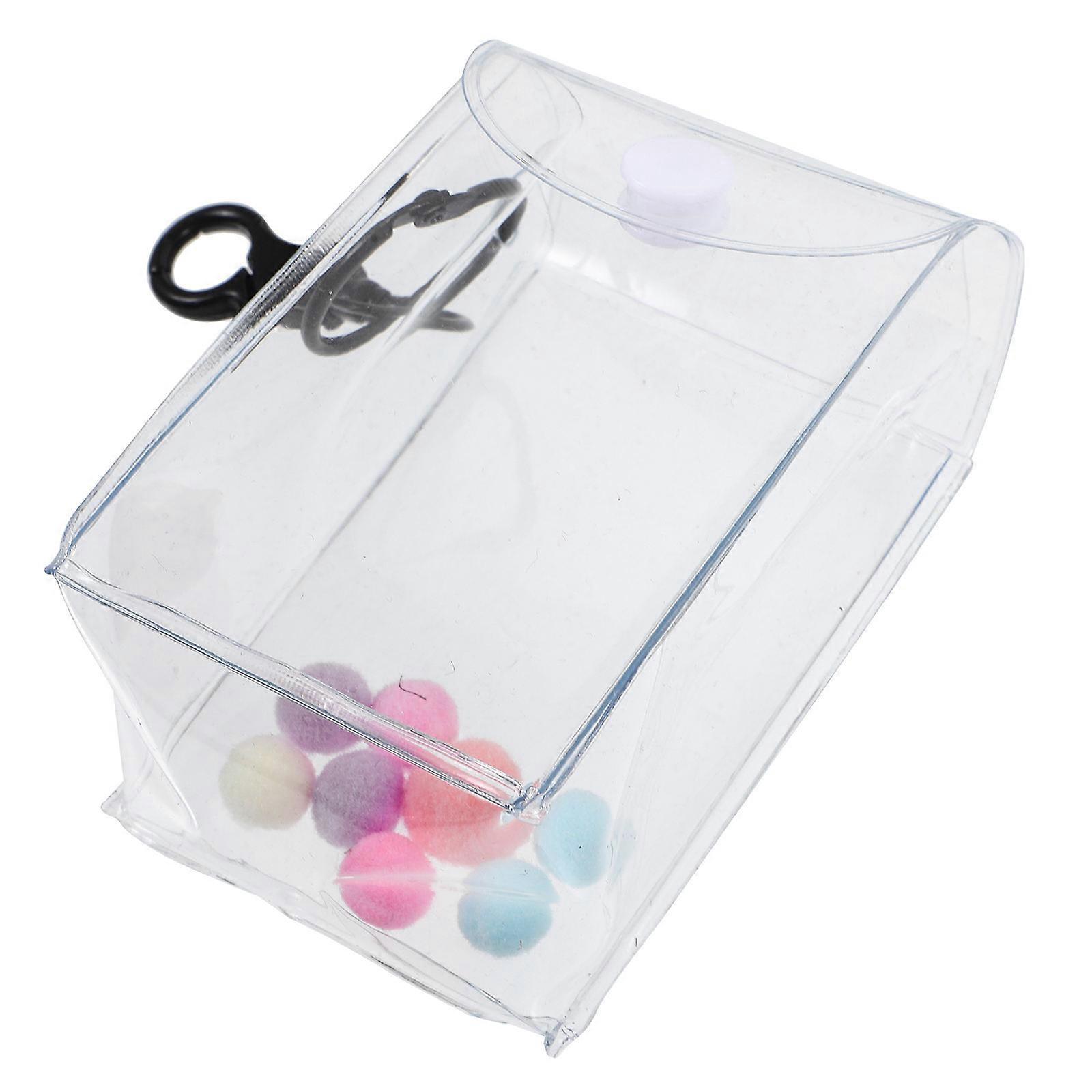 Clear Storage Bag Mini Doll Carrying Bag for Storage with Keychain