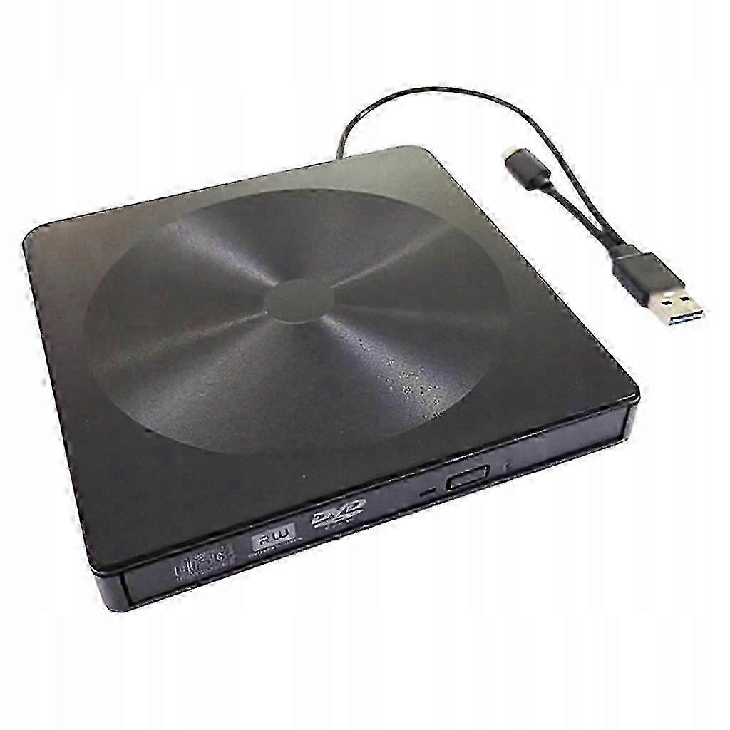 Minidisc Usb External Cd Dvd Rw Writer Drive Player Black