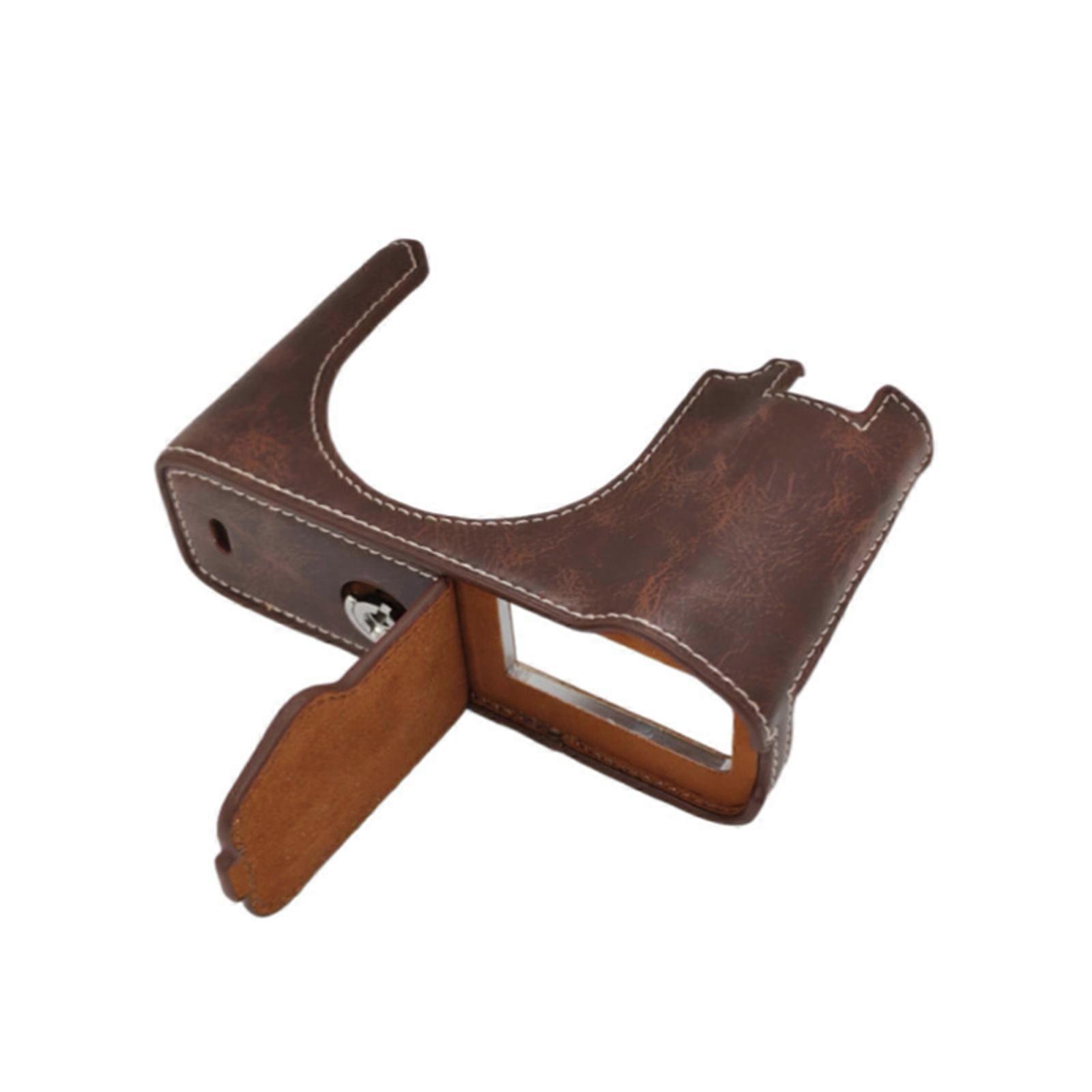 Professional Leather Camera Housing For GFX100RF Ensuring Uninterrupted Operation And Enhances Handling Stability  coffee