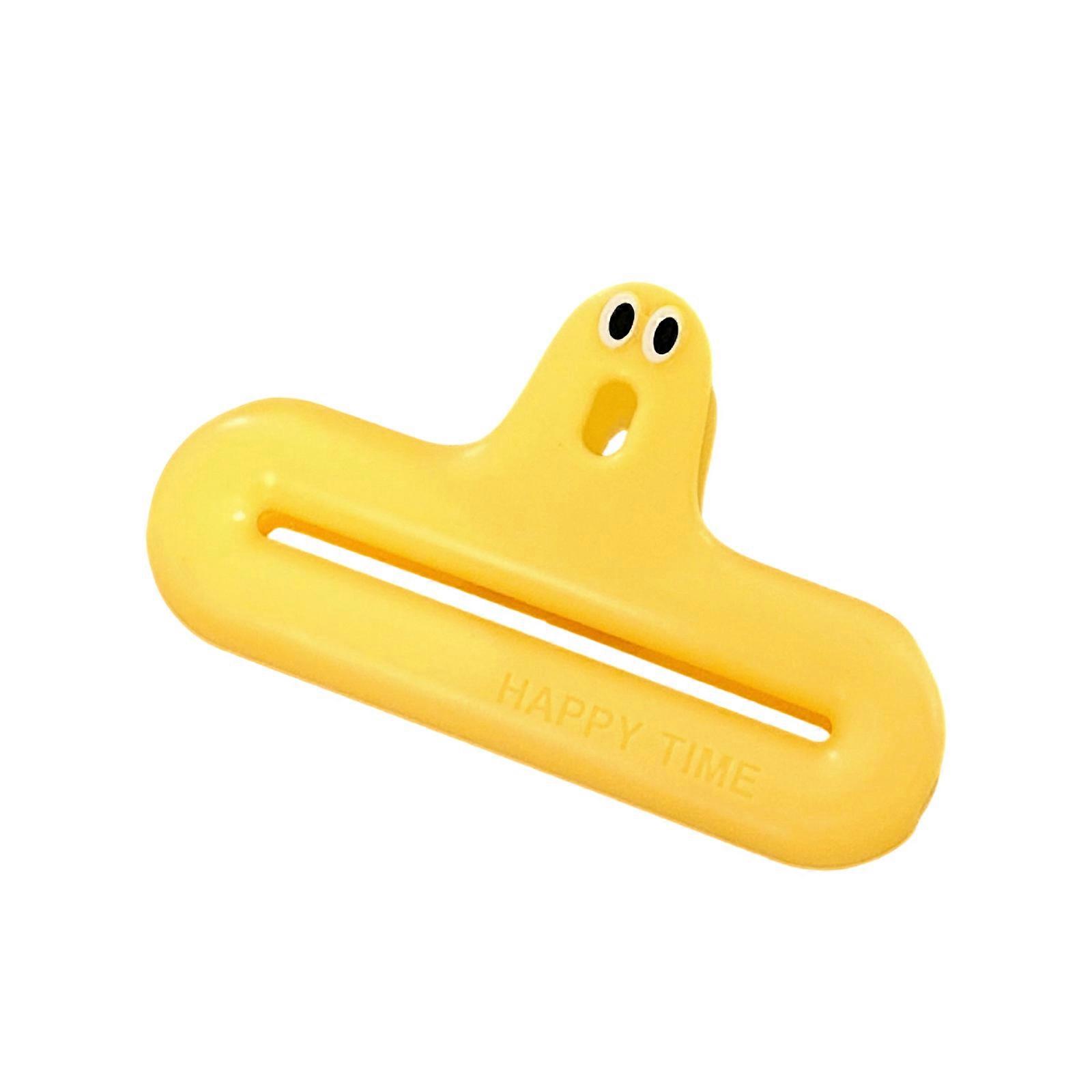 Efficient Multiple Use Bag Clamps For Kitchens Pantries Organization Leakproof Sealing Tool With Stylish Decorative Patterns  Yellow