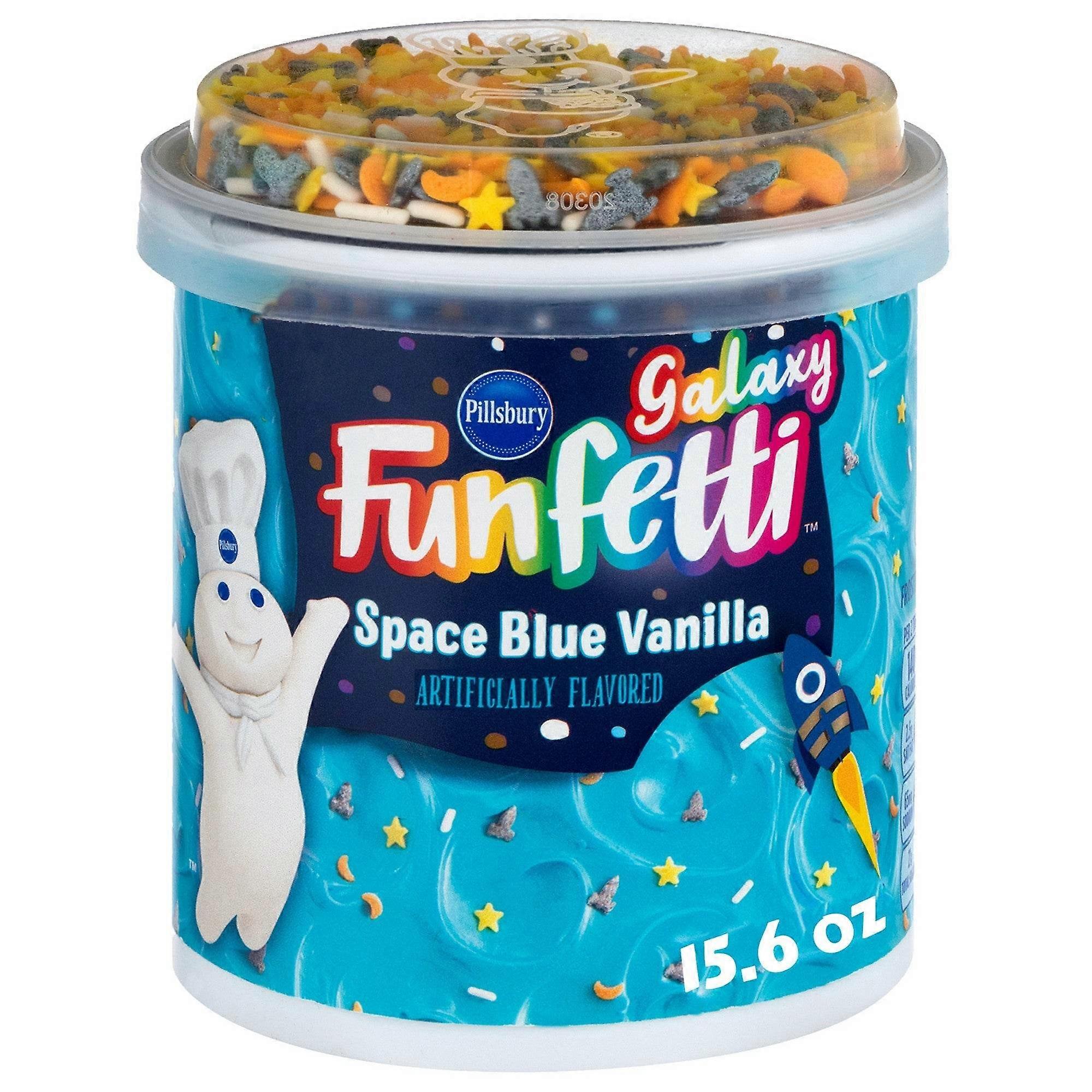 Pillsbury Funfetti 香草糖霜，银河深空蓝，15.6 盎司