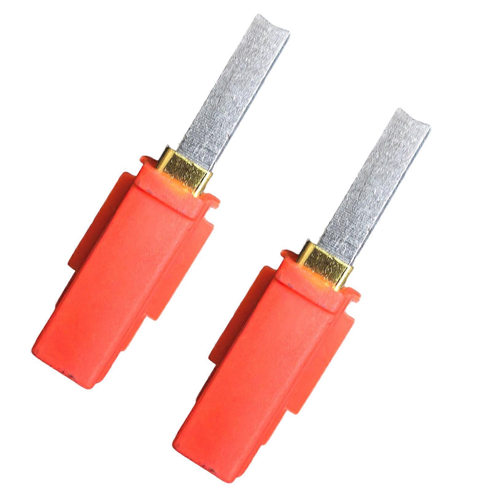 Pack of 2 Carbon Brushes Suitable for Various Floor Maintenance Machines Metallic Components Reduced Energy Consumption Multicolor