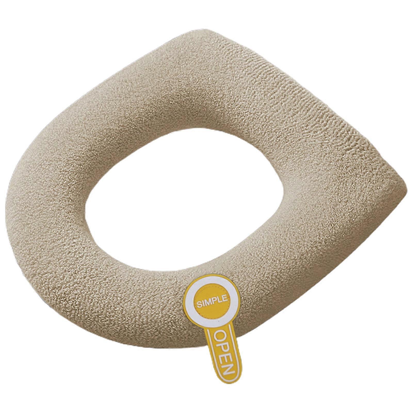 Gardenne Round Toilet Seat Cushion, Soft U-Shaped Cover with Handle, Warm & Comfortable Universal Fit for Most Toilets