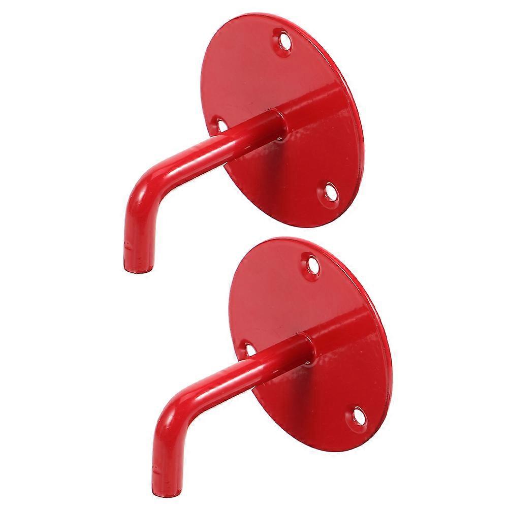 Red Fire Extinguisher Bracket Holder for Wall Mount 2Pcs Iron Hooks