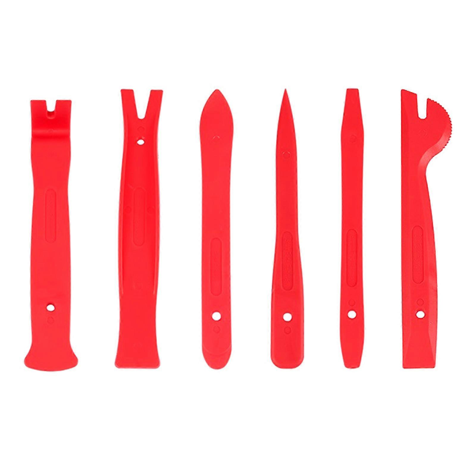 Scratch Freely Vehicle Pry Tool 6 Plastic Piece For Dashboard Disassembly And Trim Detachment Multicolor