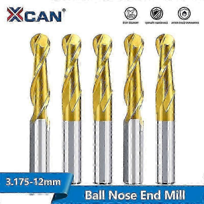 Ball Nose End Mill 3175 4 6 8 10 12mm Shank TiN Coated CNC Router Bit 2 Flute Carbide Milling Cutter Woodworking Tool z