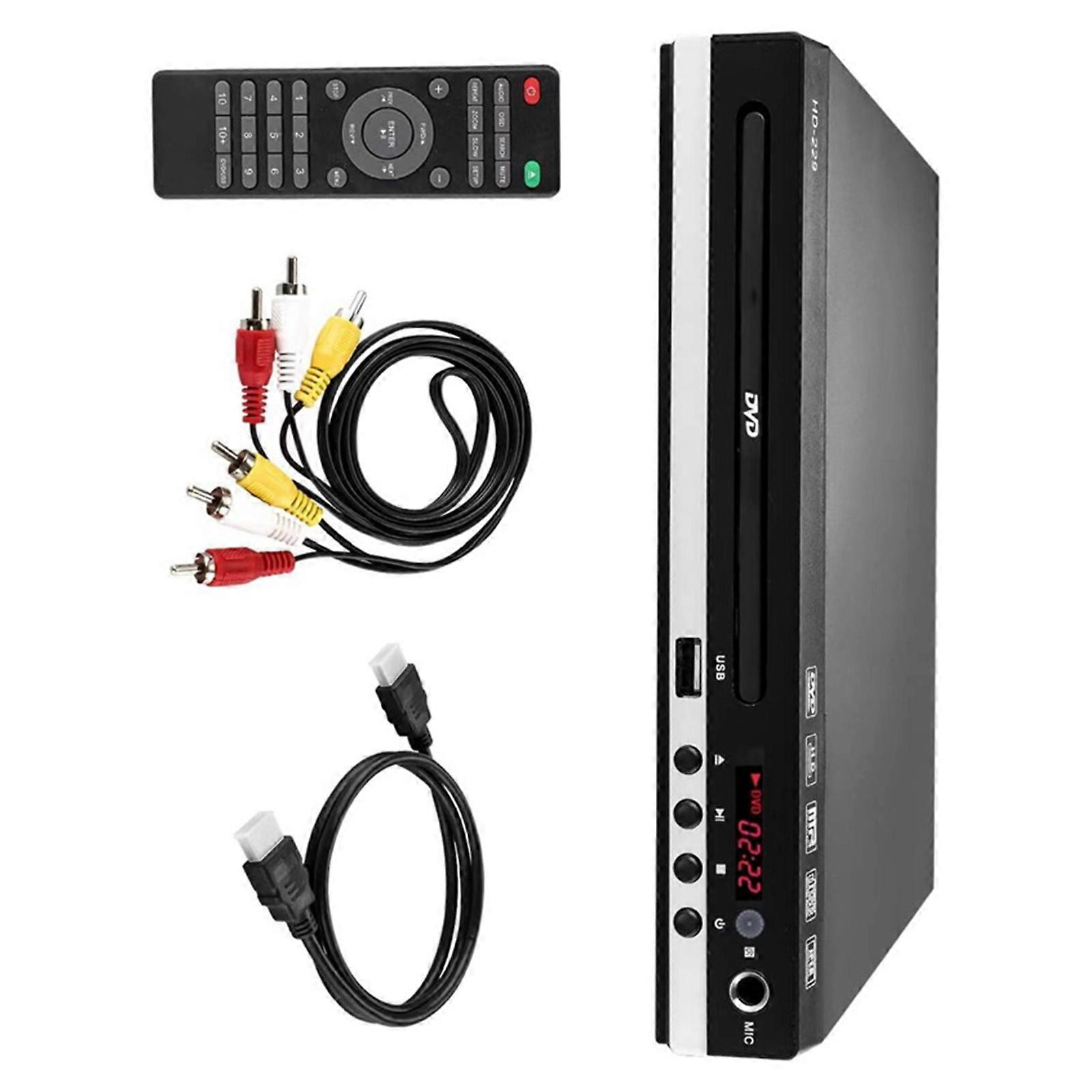 All Region DVDs Player for TV with USB Input 1080P Resolution Easy Navigation and Remotes Control Easy Navigation Multicolor