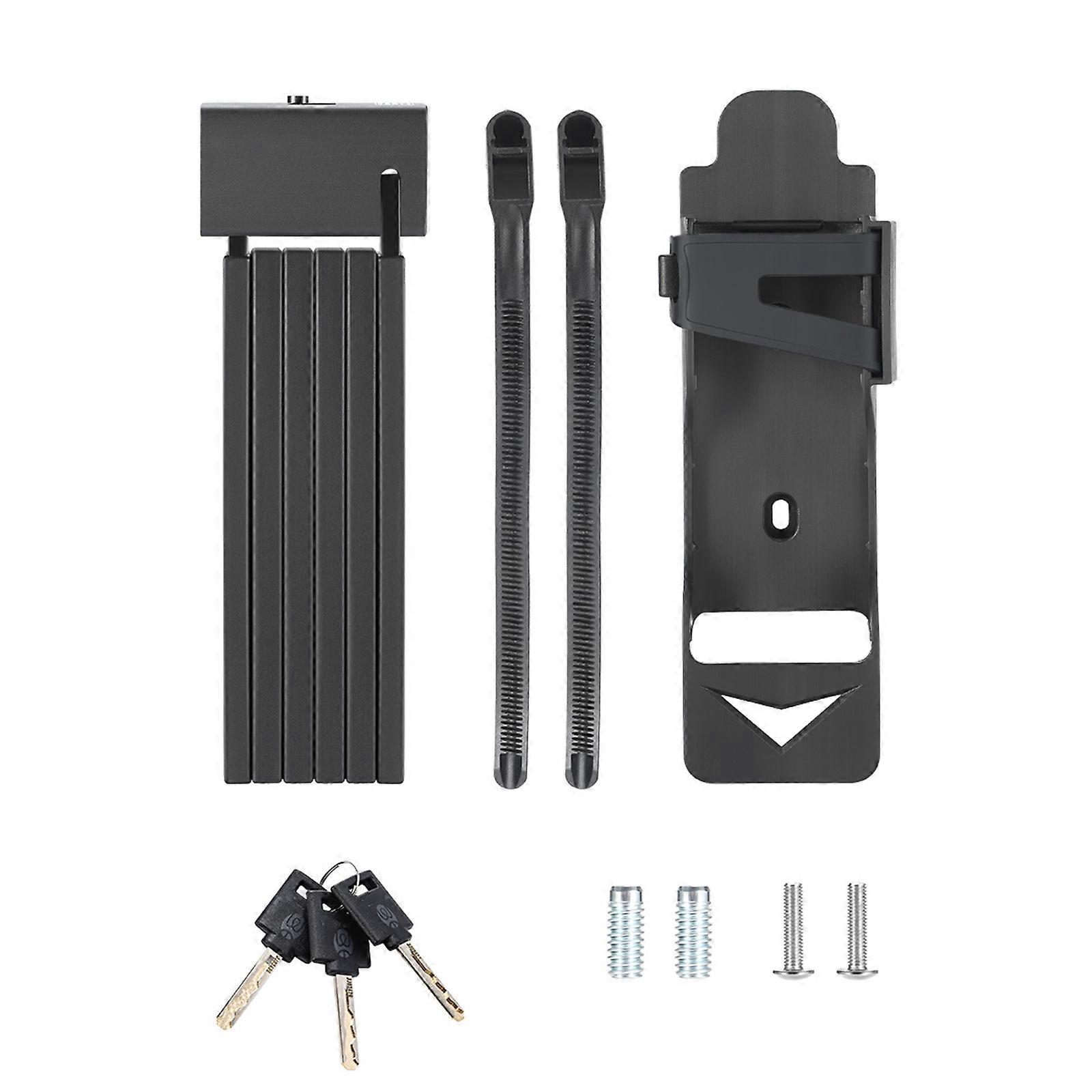 Taittuva pyörän lukko, jossa 3 avainta, erittäin turvallinen skootterin lukko, raskaan pyörän kiinalainen lukko sähköpyörään, skootteriin, moottoripyörään, monivärinen