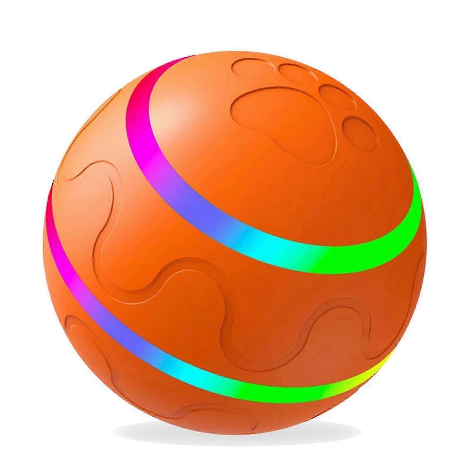 Smart Interactive Dog Ball Toy, Rolling Bouncing Ball with Lights, USB Rechargeable, Automatic Rolling Ball Chew Toy for Dogs & Cats