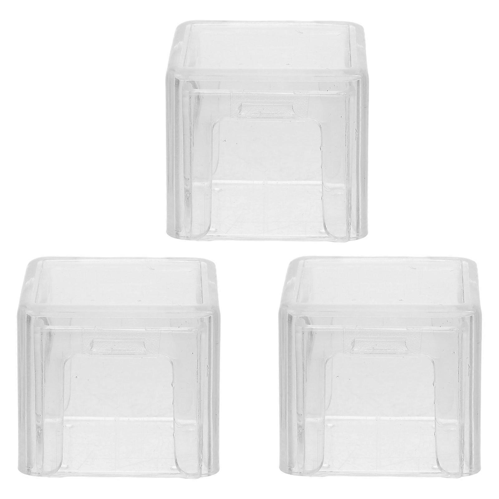 Pool Chalk Case Acrylic Transparent for Storage 6Pcs Billiard Accessory