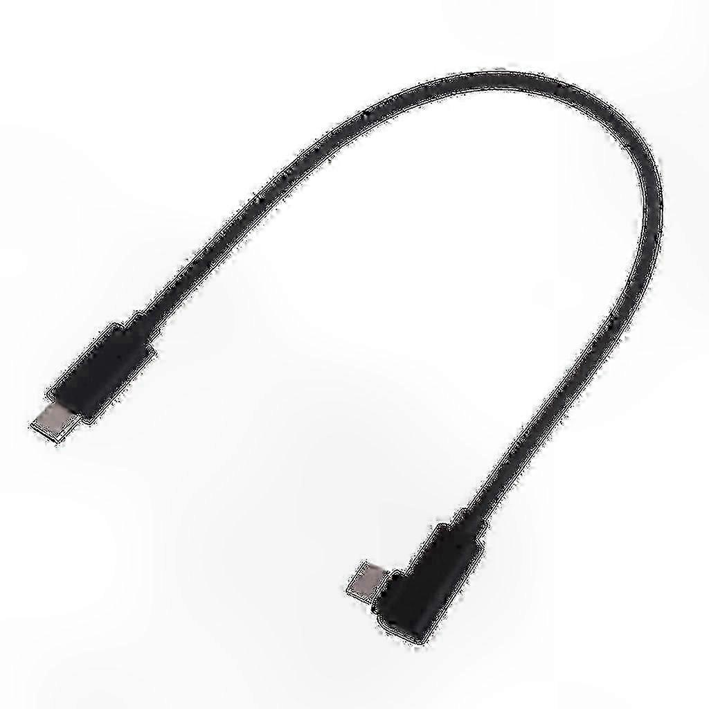 Cable de carga USB C a USB C, cable corto en ángulo recto