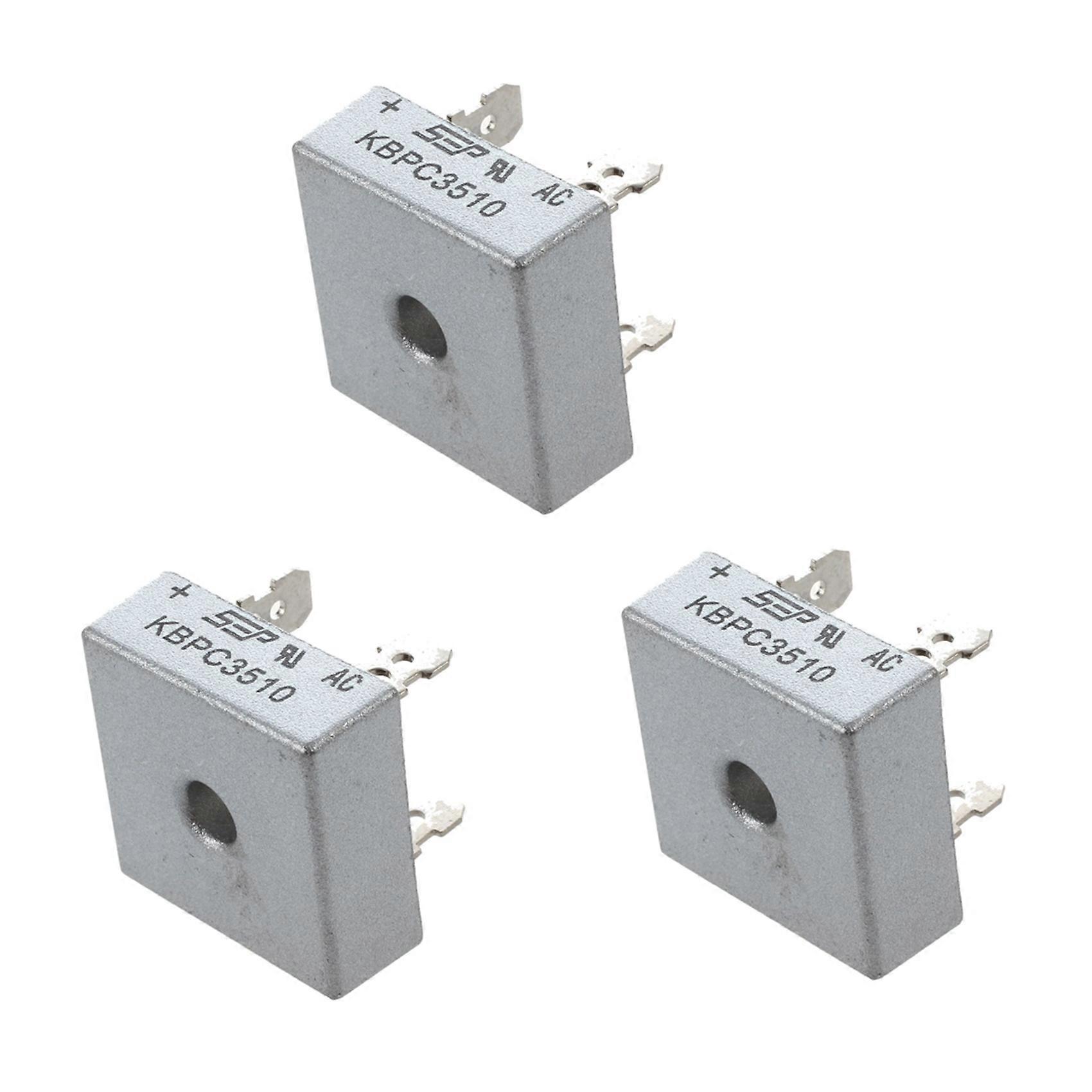 3X KBPC3510 35A 1000V Single Phase Square Diode PCB Bridge Rectifier