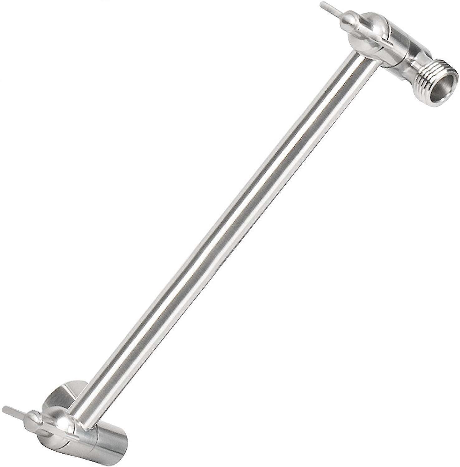 Adjustable Shower Arm Extension 11 Inch Brushed Nickel, Universal Connection, Angle Adjustable for Upgraded Bath Experience, Easy Install AntiLeak