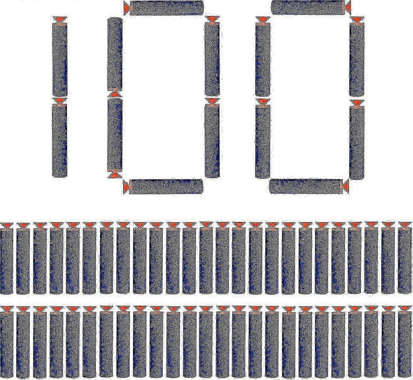 100個7.2cmサクションカップダーツ詰め替え弾丸フォーム矢印アクセサリーネルフN-strikと互換性のある