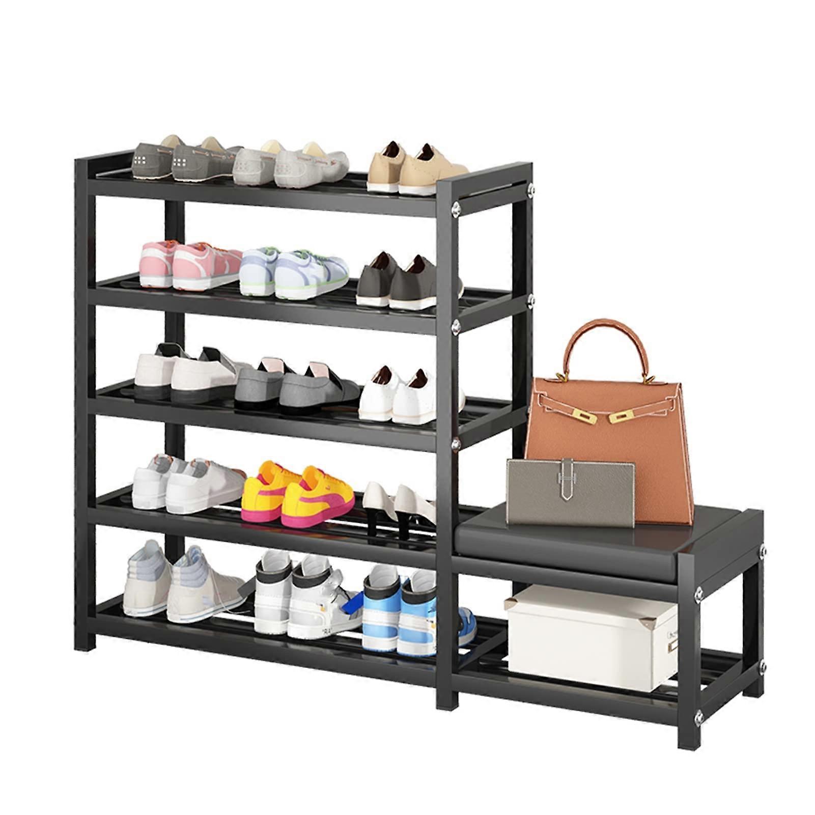 Metal Shoe Rack Storage Shelf with MultiLayer Design for Entryway, Bedroom, Dorm Organizing