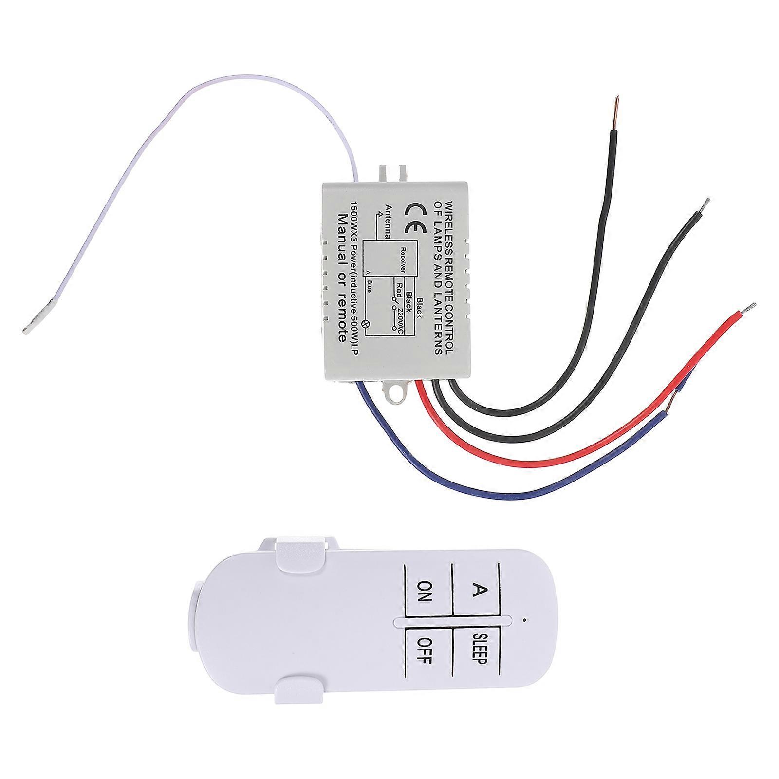 Wireless Ceiling Light Fixture Remote Control Switch for Home Use Single Switch Set