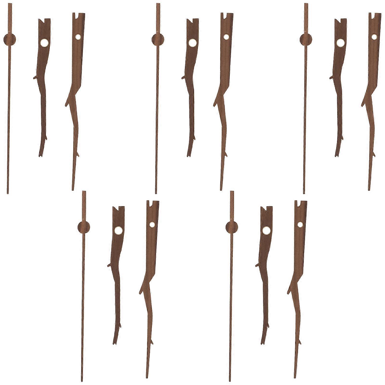 Wooden Clock Hands for DIY Wall Clock Projects Light Brown Color Excellent Durability 5 Sets