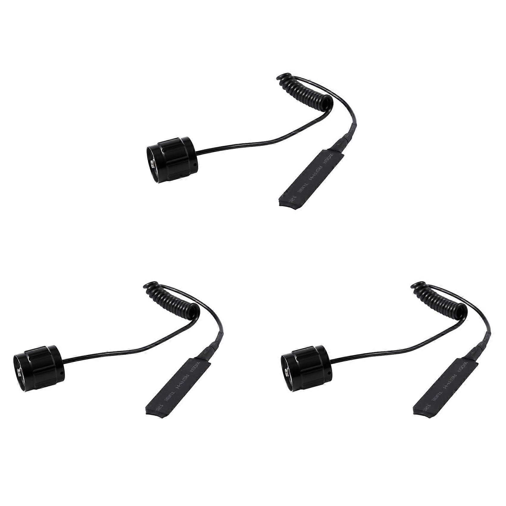 3X Cable Switch Remote Switch Push Button for 501B LED Headlamp Flashlight Lamp