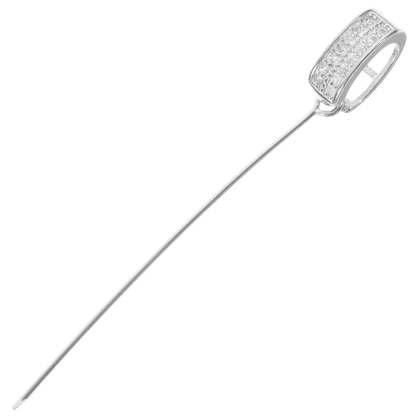 Connecting Pendant Components Necklace Clasp 2Pcs Rectangular Silver Buckle for Handmade Crafting