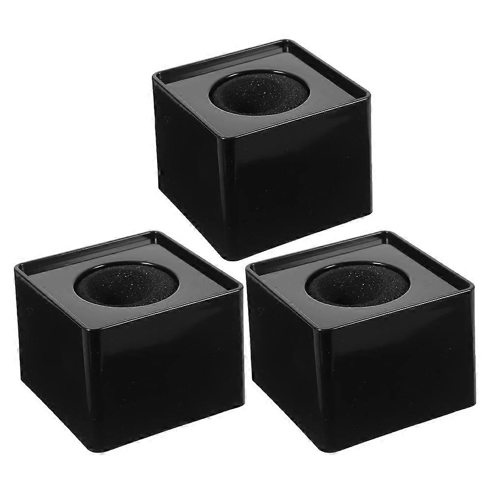 Square Mic Flags for Microphone Logo Station Use 3Pcs Pack Black
