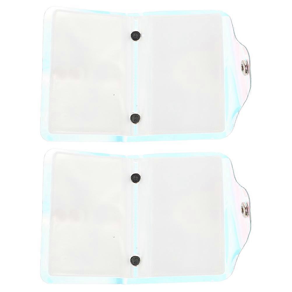 Compact Holographic Card Holder for Card with Versatile Usage 2Pcs Wallet