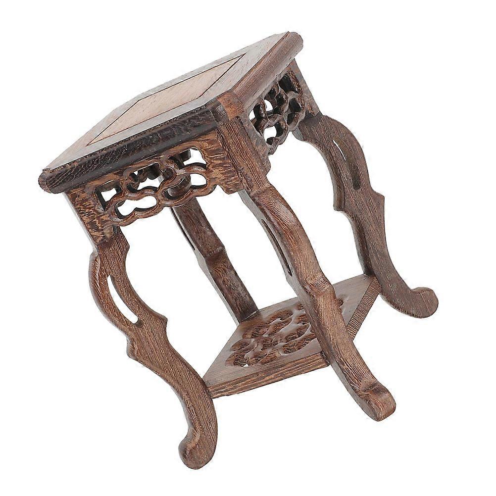 Wooden Vase Display Base for Succulent Pot Stand