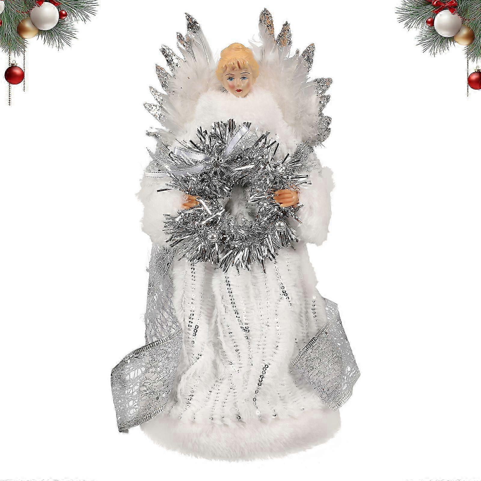 Fiberoptic Lighted Treetop Angel Christmas Tree Topper