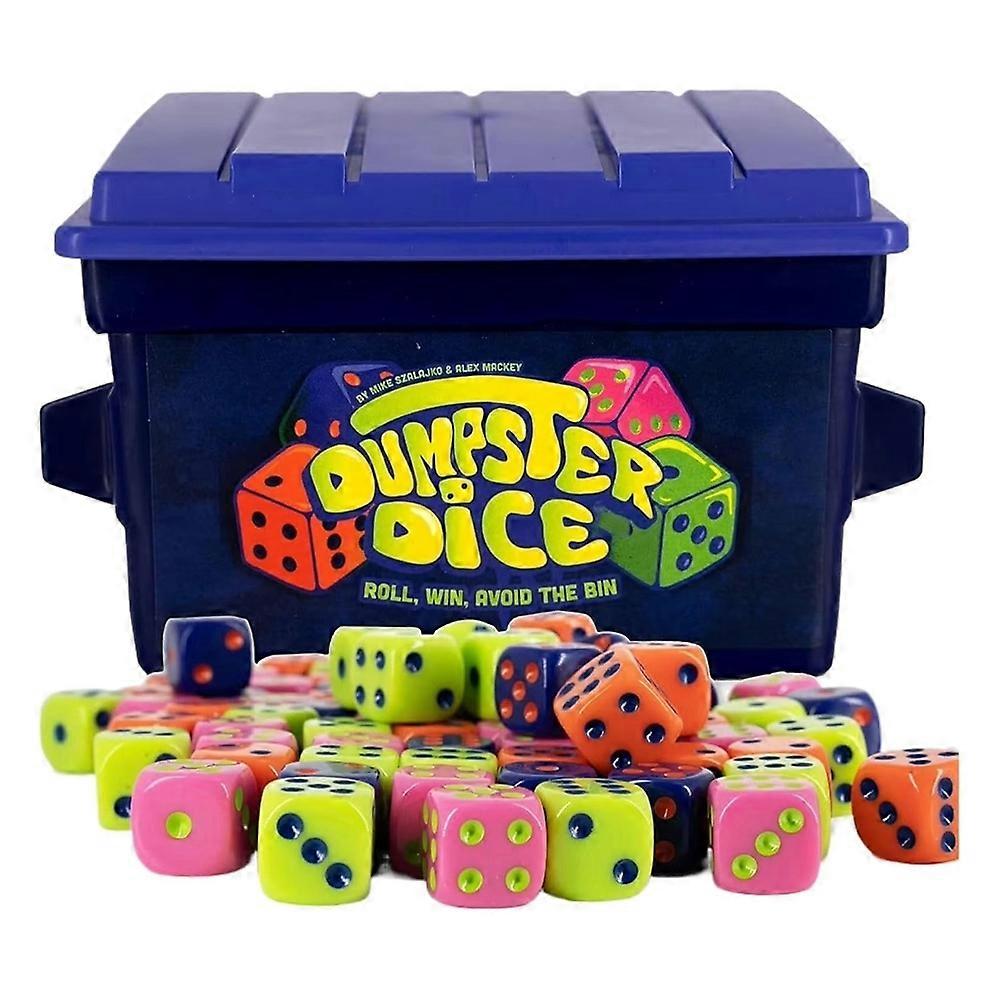 Dumpster Dice Game Family Board Game for 4 Players Fun with 80 Dice Perfect for Parties Travel Games for Kids