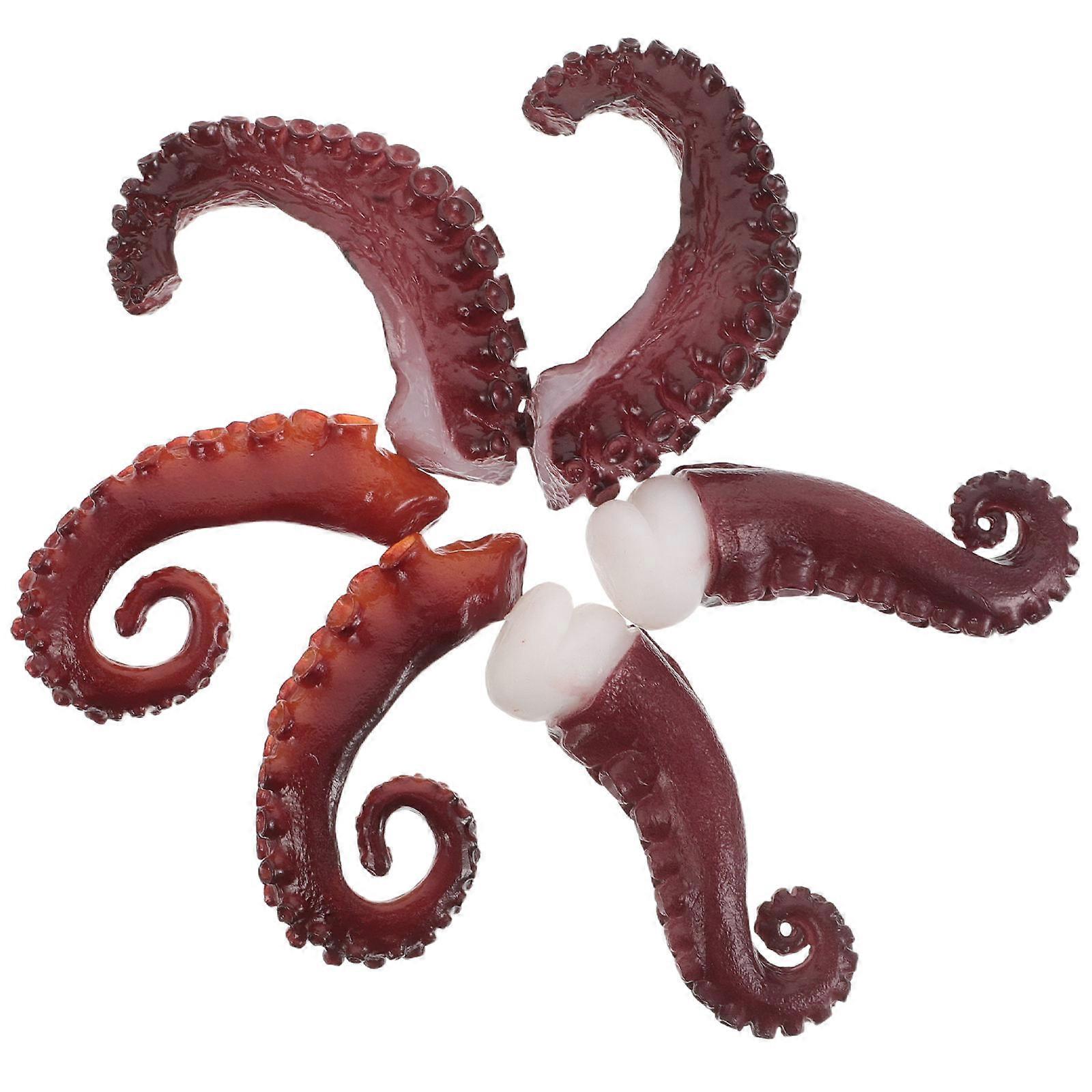 Simulation Octopus Tentacles for Decoration 6Pcs Artificial Seafood Models
