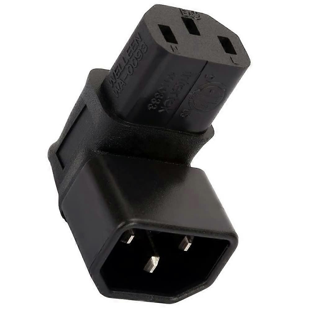 IEC C14 to C13 Right Angle Power Adapter 90 Degree SpaceSaving Secure Connection for PDU