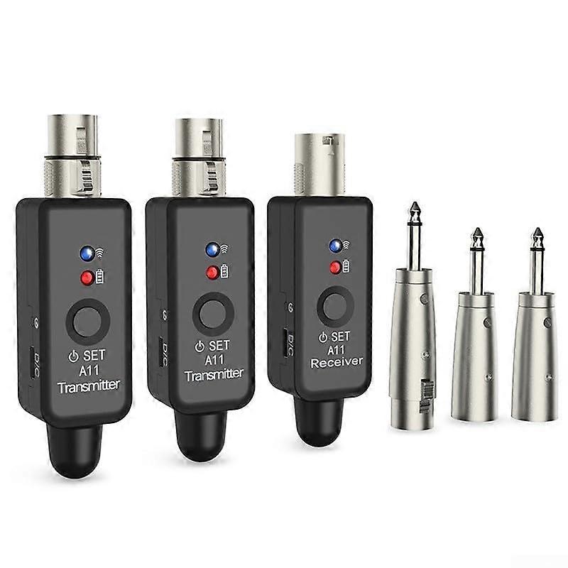 Wireless Guitar Transmitter And Receiver Set For Microphone Audio Mixer Compatible With Dynamic Microphones