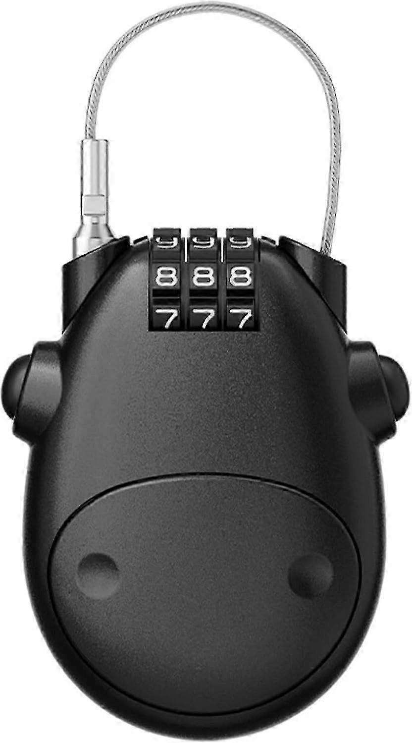 Digit Code Lock, Small Cable Lock With 75cm Retractable Cable, Combination Lock, Luggage Lock, Scooter Lock For Motorcycle, Bicycle, Suitcase, Wardrob