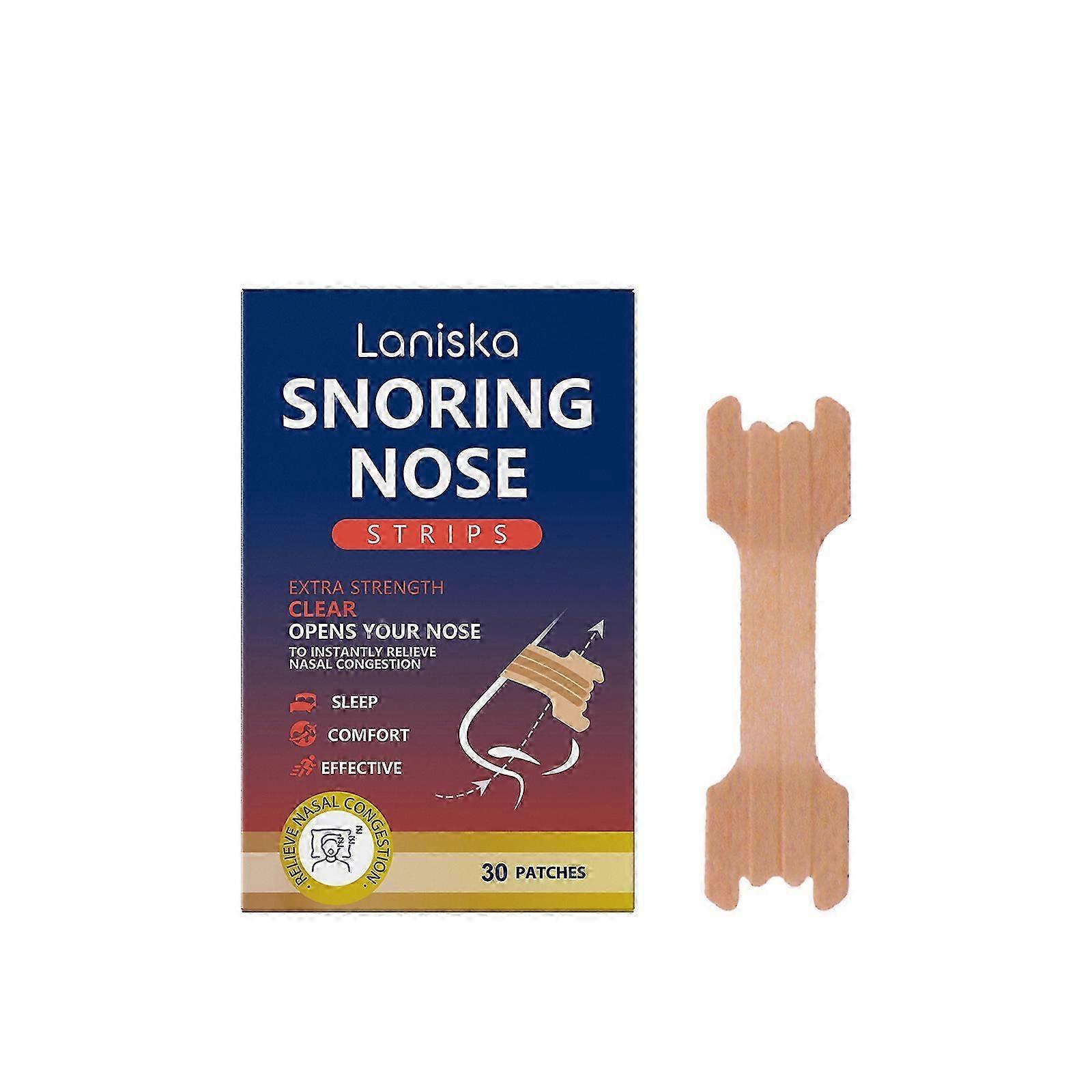 Anti-Snoring Nasal Strips with Coconut & Shea Butter  Relieve Congestion & Promote Restful Sleep (30 Patches)