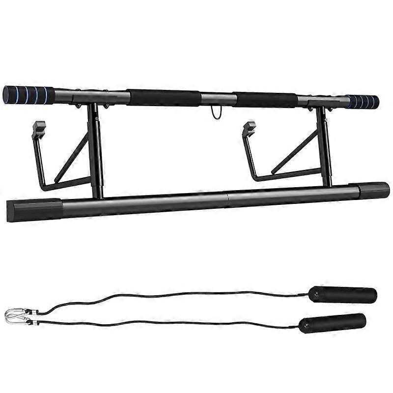No-Drill Pull-Up Bar with Resistance Bands Padded Handles