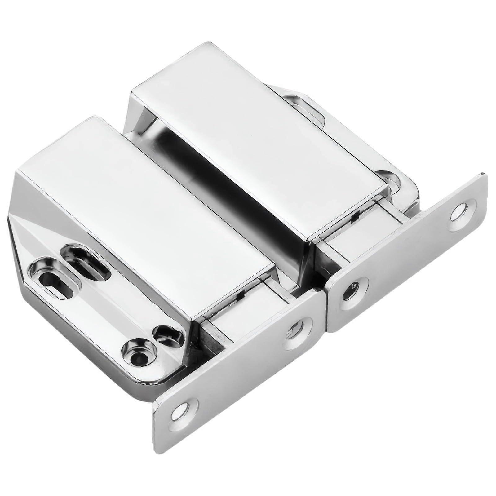 Push to Open Cabinet Latch with Magnetic Catch, Zinc Alloy Chrome Finish for Double Doors
