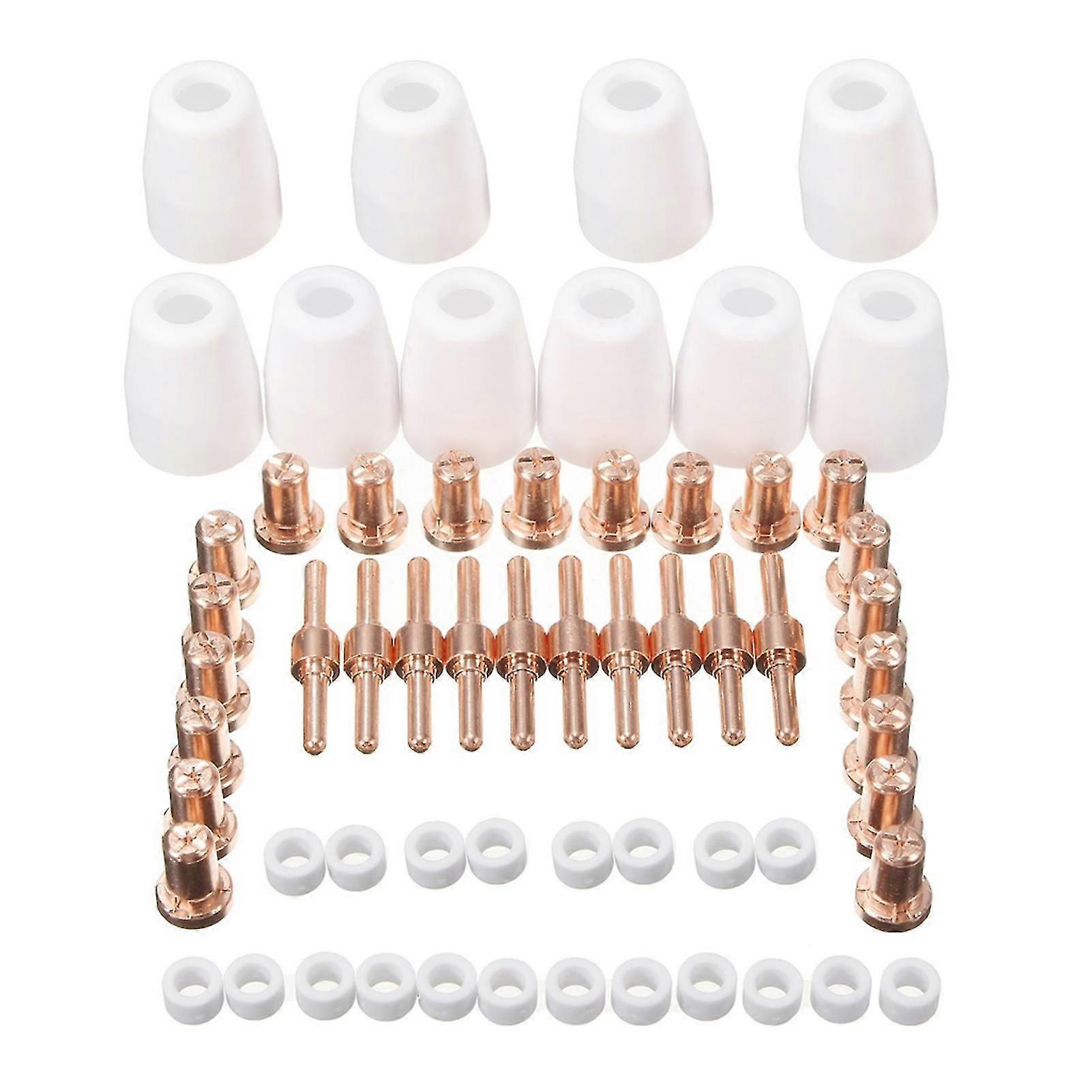 60pcs/set 40a/pt-31 Ceramic Plasma Cutting Nozzle Electrode Protective Cap Kit