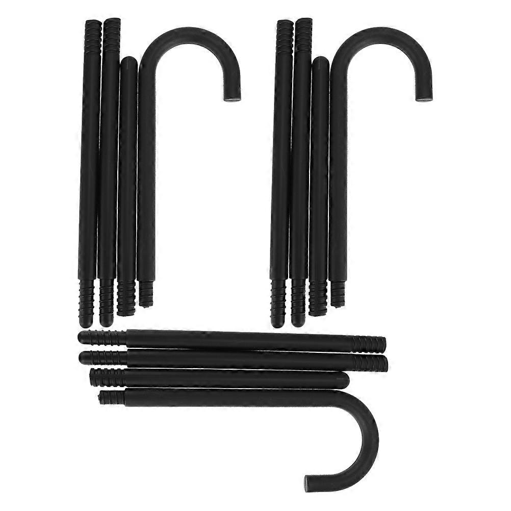 Plastic Cane Prop for Costume Party Use 3Pcs Black Performance Canes
