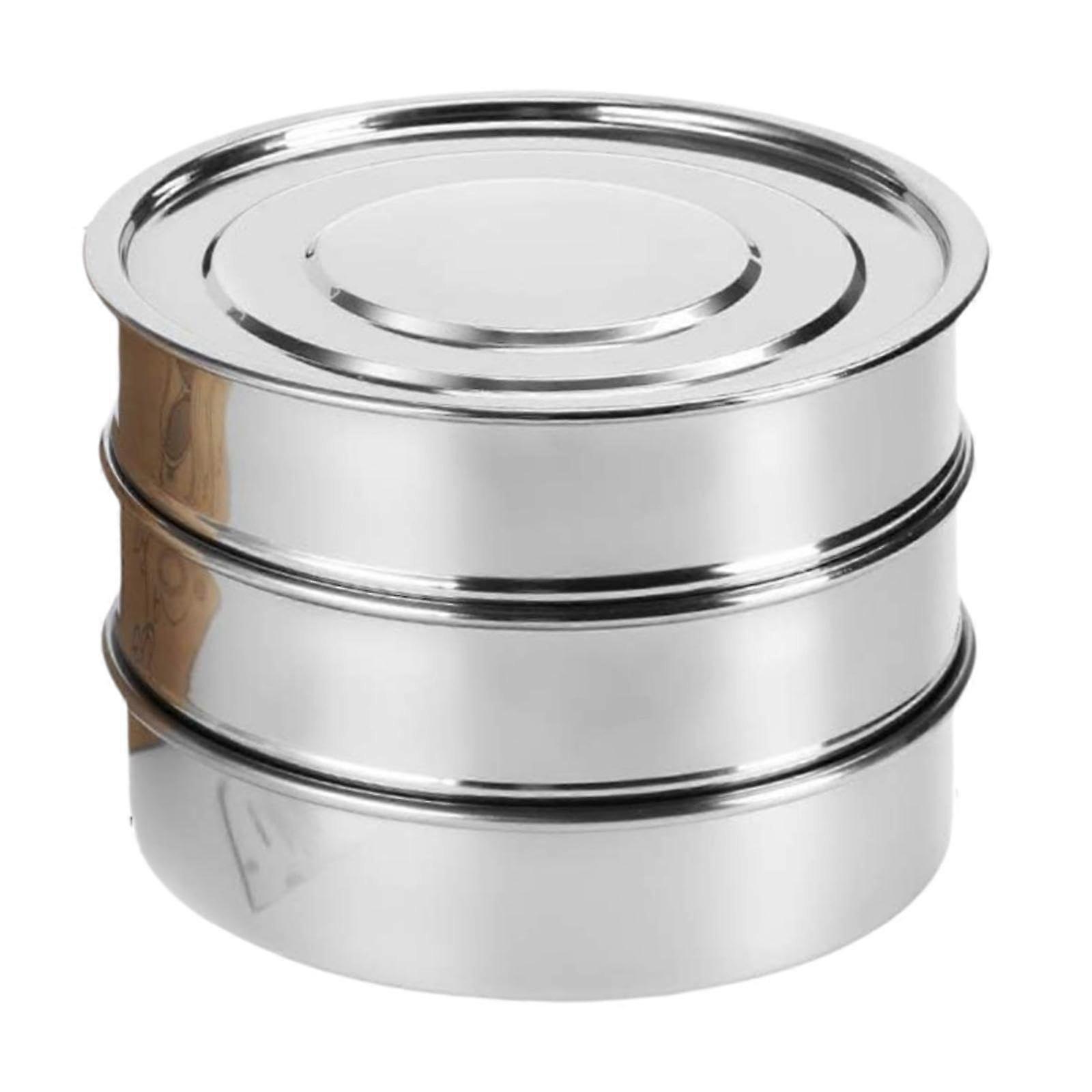 Stainless Steel Seed Sprouting Kit with Stackable 8.5 Inch Round Mesh Trays for Broccoli and Beans